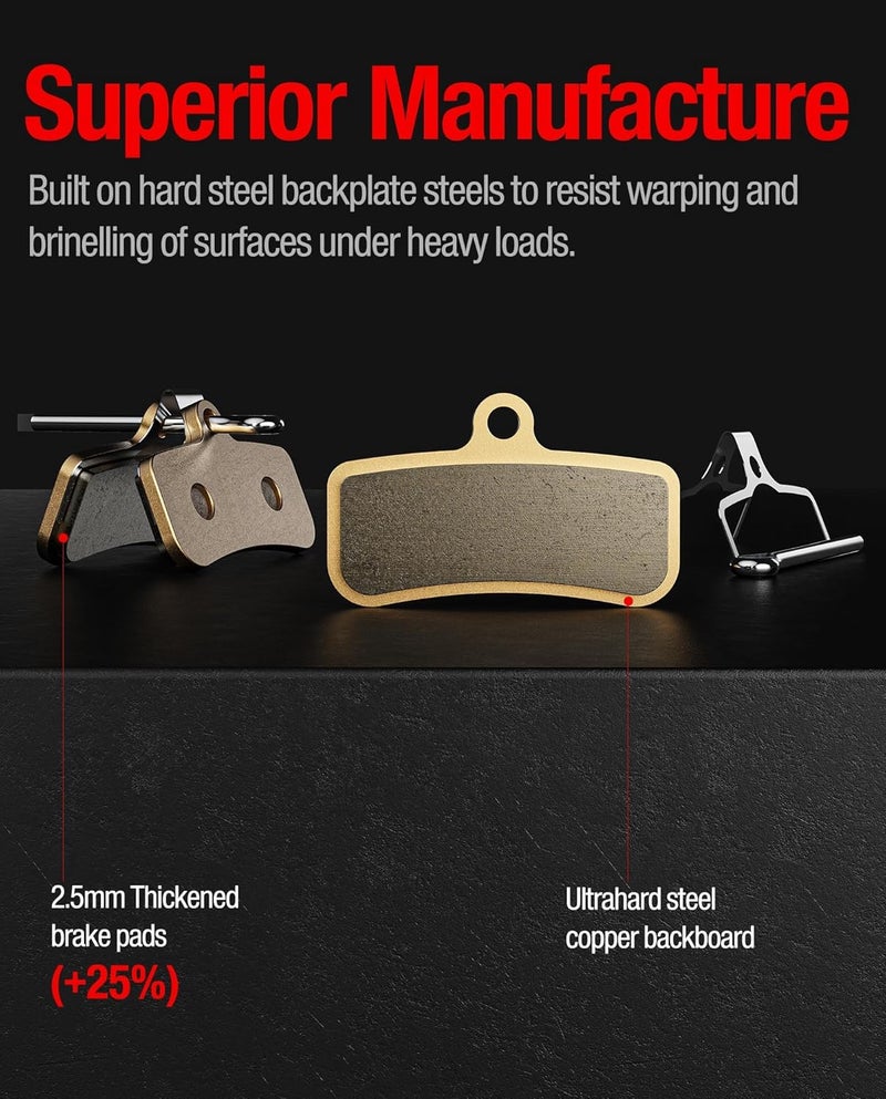 DriveXpwr Disc Brake Pads for Talaria Sting R MX3 MX4,Segway X160 X260,SURRON Light Bee x,SUPER73 RX Mojave RSD X SUPER73-R Adventure Series Brake Pads Fits Ebike/Electric Dirt Bike/Motorcycle (Sintered, 2Pack) - Image 2